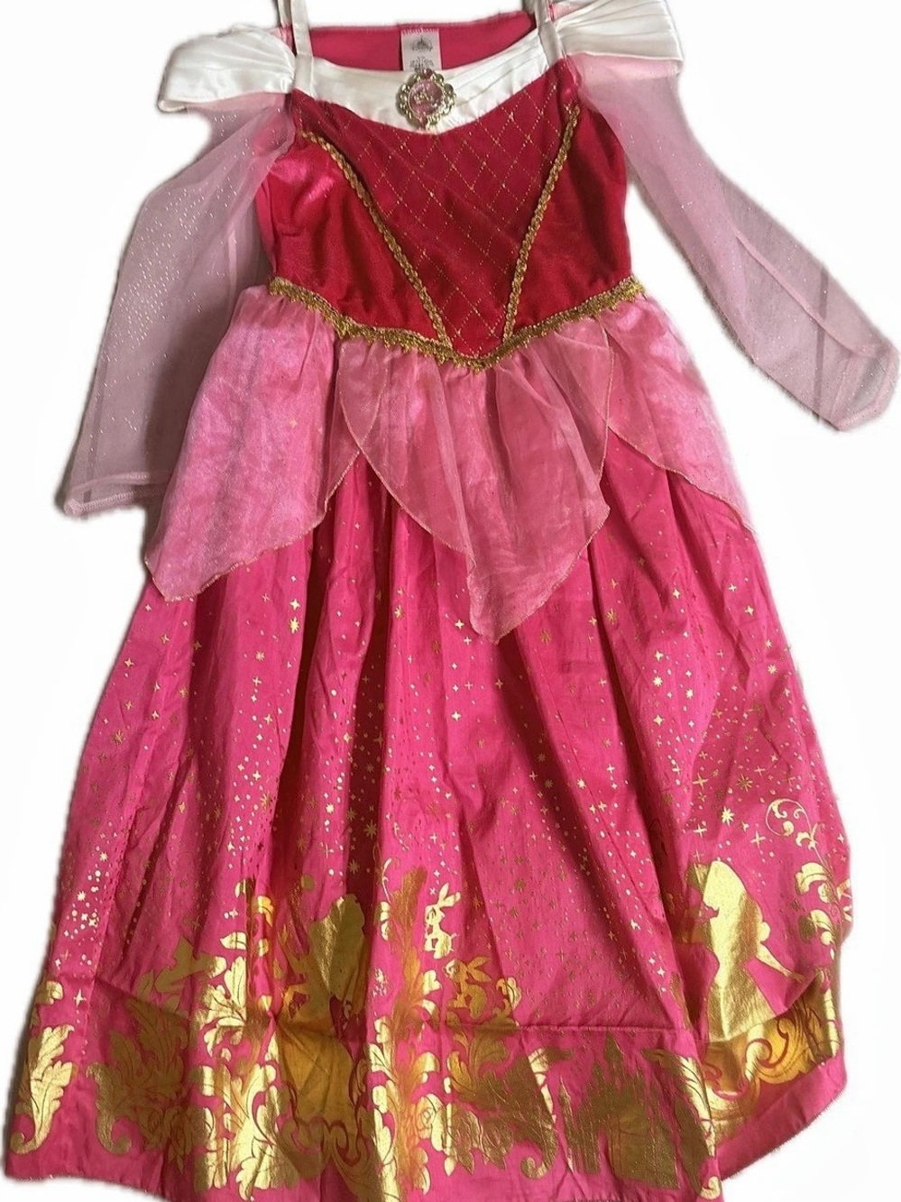 Disney Aurora Princess Pink & Gold Dress Size 9/10